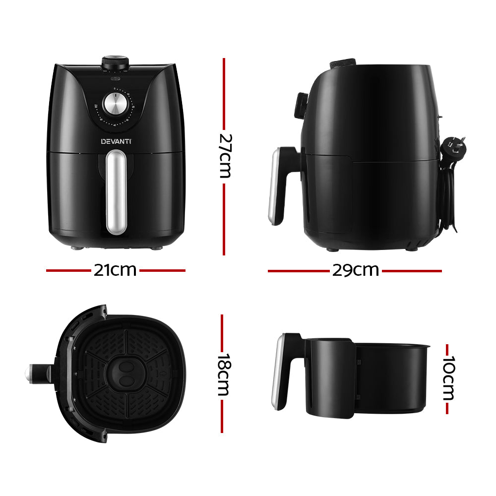 devanti-air-fryer-2-5l-electric-fryers-airfryer-healthy-cooker-oil-free-kitchen at www.mallsonline.com.au
