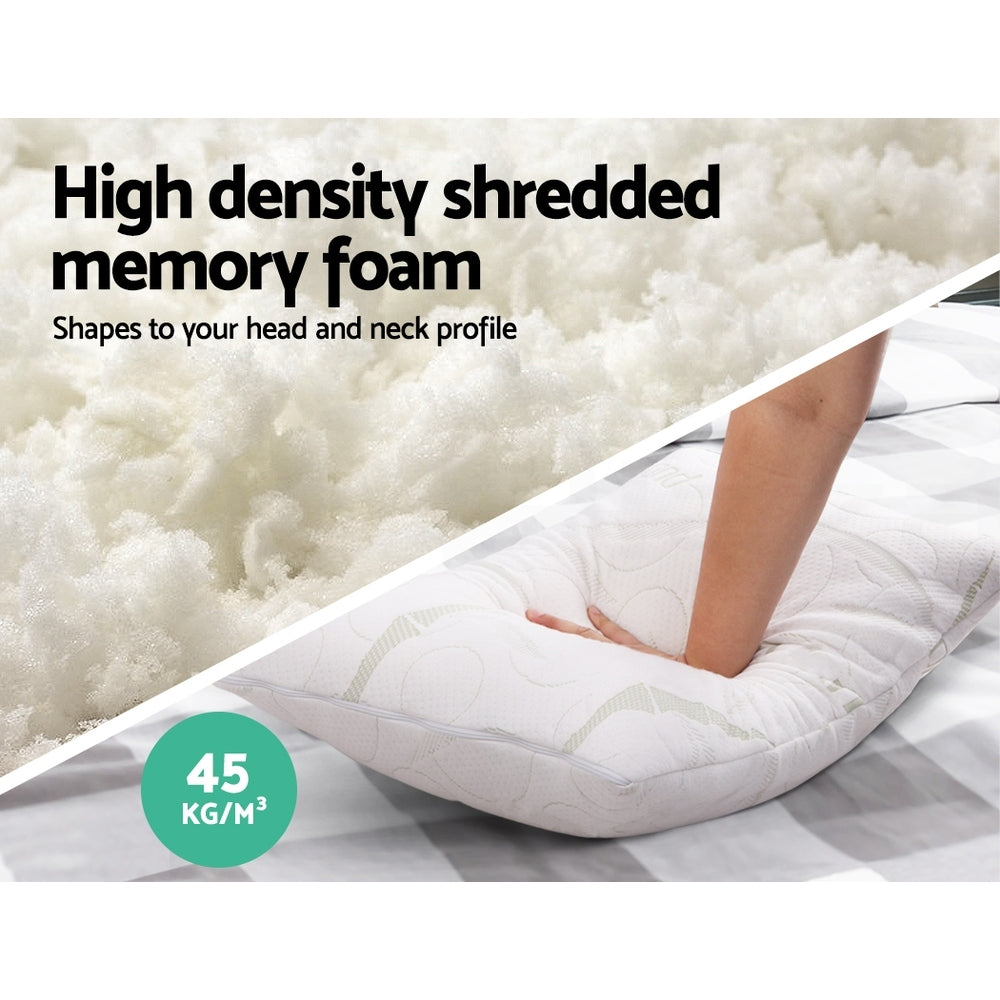 giselle-bedding-set-of-2-bamboo-pillow-with-memory-foam at www.mallsonline.com.au