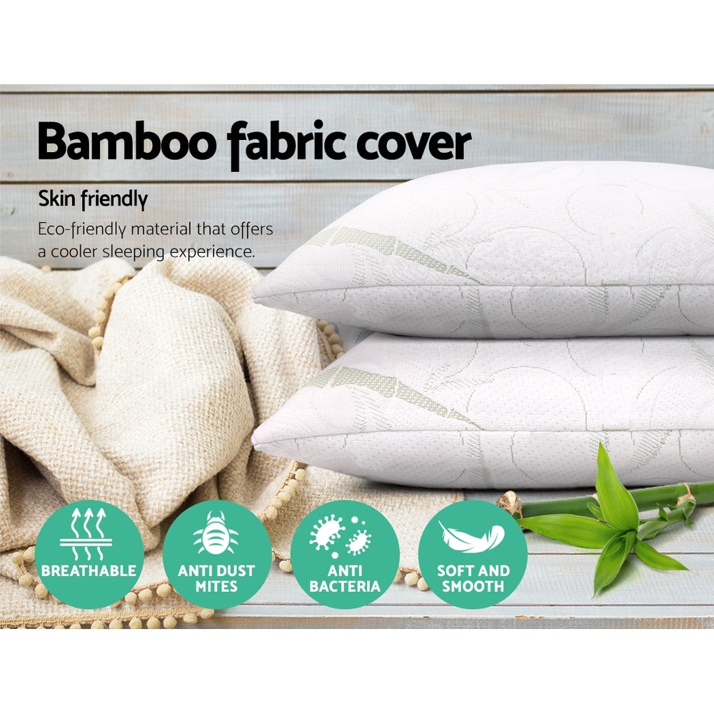 giselle-bedding-set-of-2-bamboo-pillow-with-memory-foam at www.mallsonline.com.au