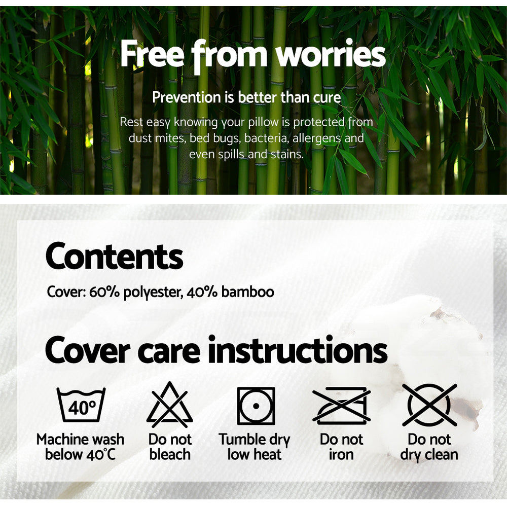 giselle-bedding-set-of-2-bamboo-pillow-with-memory-foam at www.mallsonline.com.au