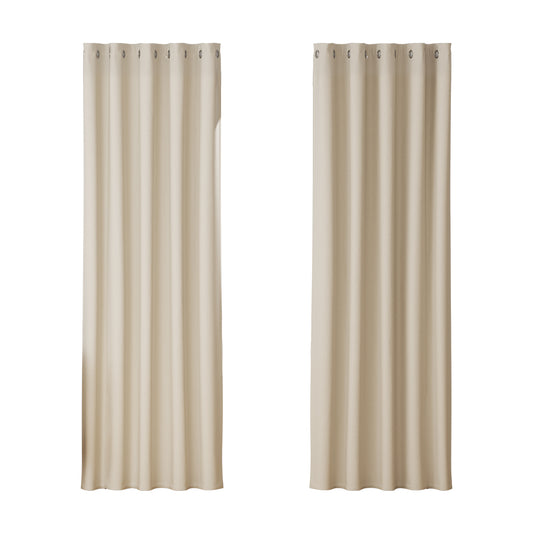 artiss-2x-blockout-curtains-blackout-window-curtain-eyelet-180x213cm-beige at www.mallsonline.com.au