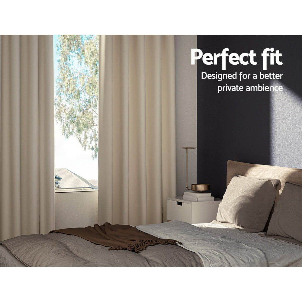 artiss-2x-blockout-curtains-blackout-window-curtain-eyelet-180x213cm-beige at www.mallsonline.com.au
