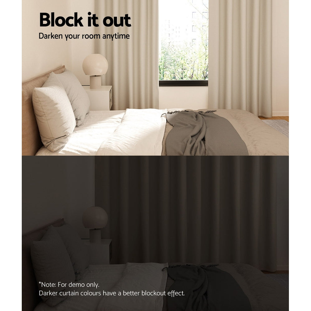 artiss-2x-blockout-curtains-blackout-window-curtain-eyelet-180x213cm-beige at www.mallsonline.com.au