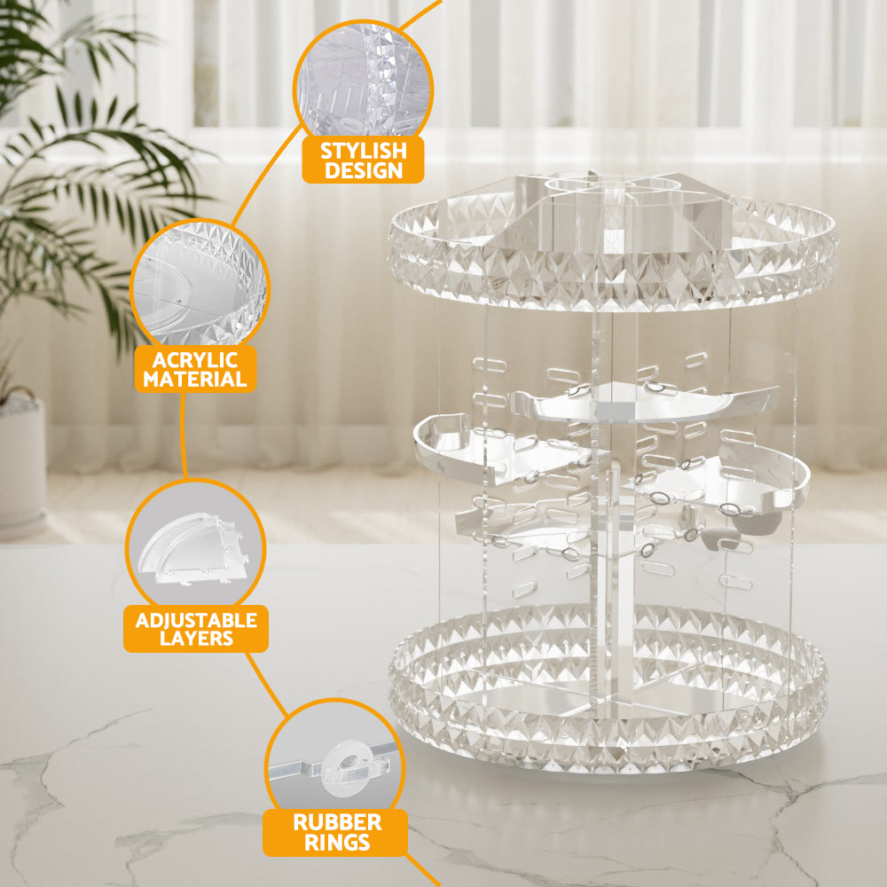 embellir-makeup-case-acrylic-rotating-cosmetic-organizer-storage-display-holder at www.mallsonline.com.au