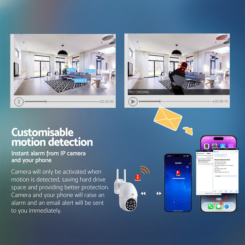 ul-tech-wireless-ip-camera-outdoor-cctv-security-system-hd-1080p-wifi-ptz-2mp at www.mallsonline.com.au