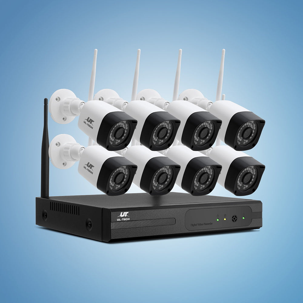 ul-tech-3mp-wireless-cctv-8ch-8-square-camera www.mallsonline.com.au