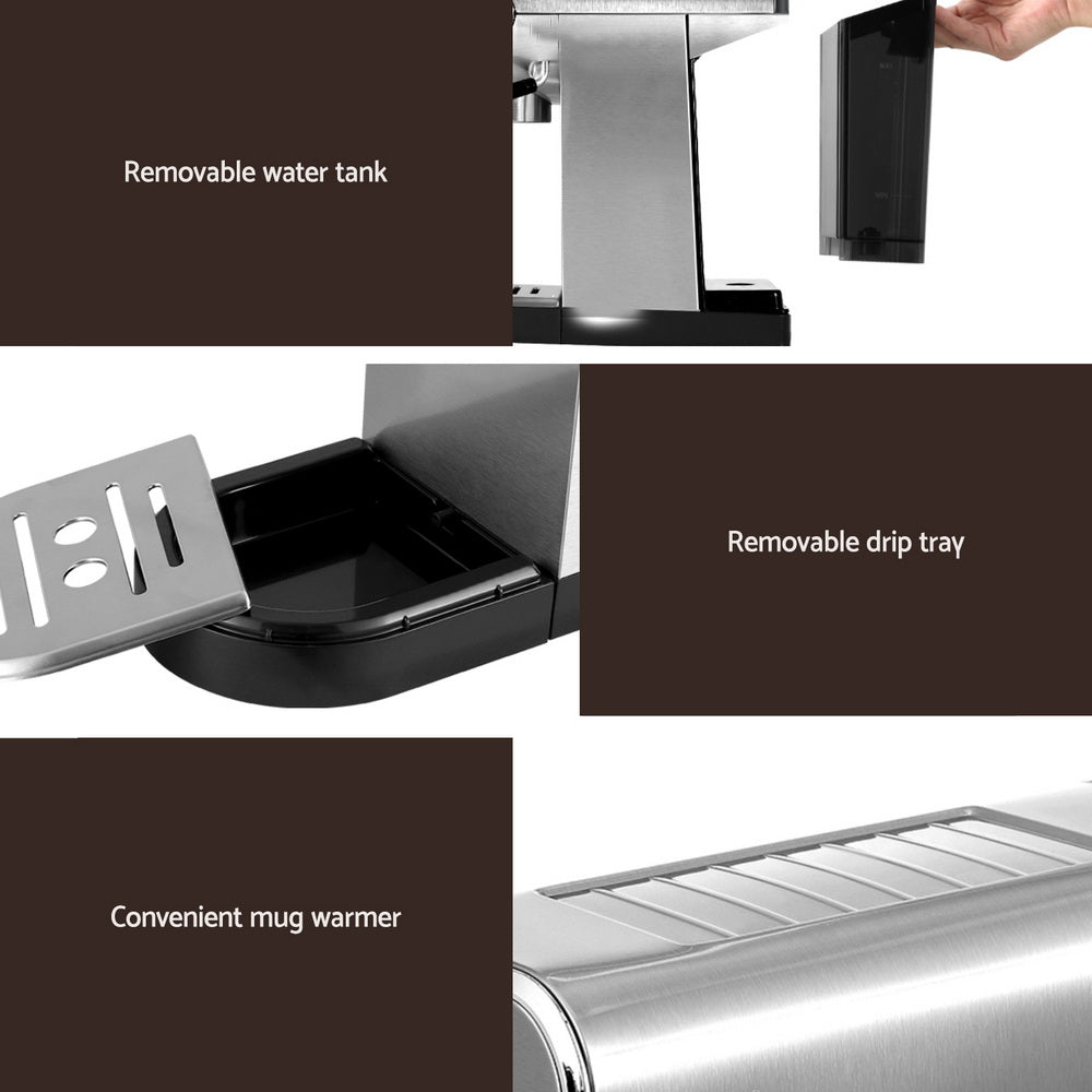 devanti-coffee-machine-espresso-maker-20-bar-milk-frother-cappuccino-latte-cafe-1 at www.mallsonline.com.au
