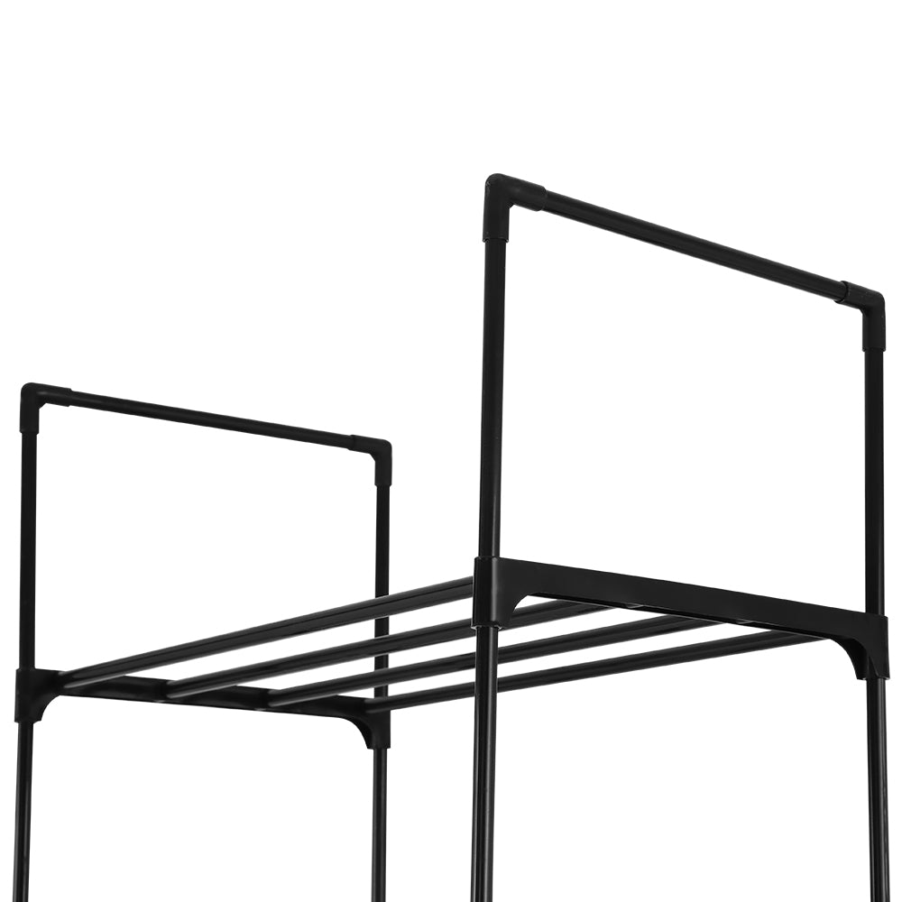 artiss-shoe-rack-diy-stackable-10-tier-black-dunn www.mallsonline.com.au