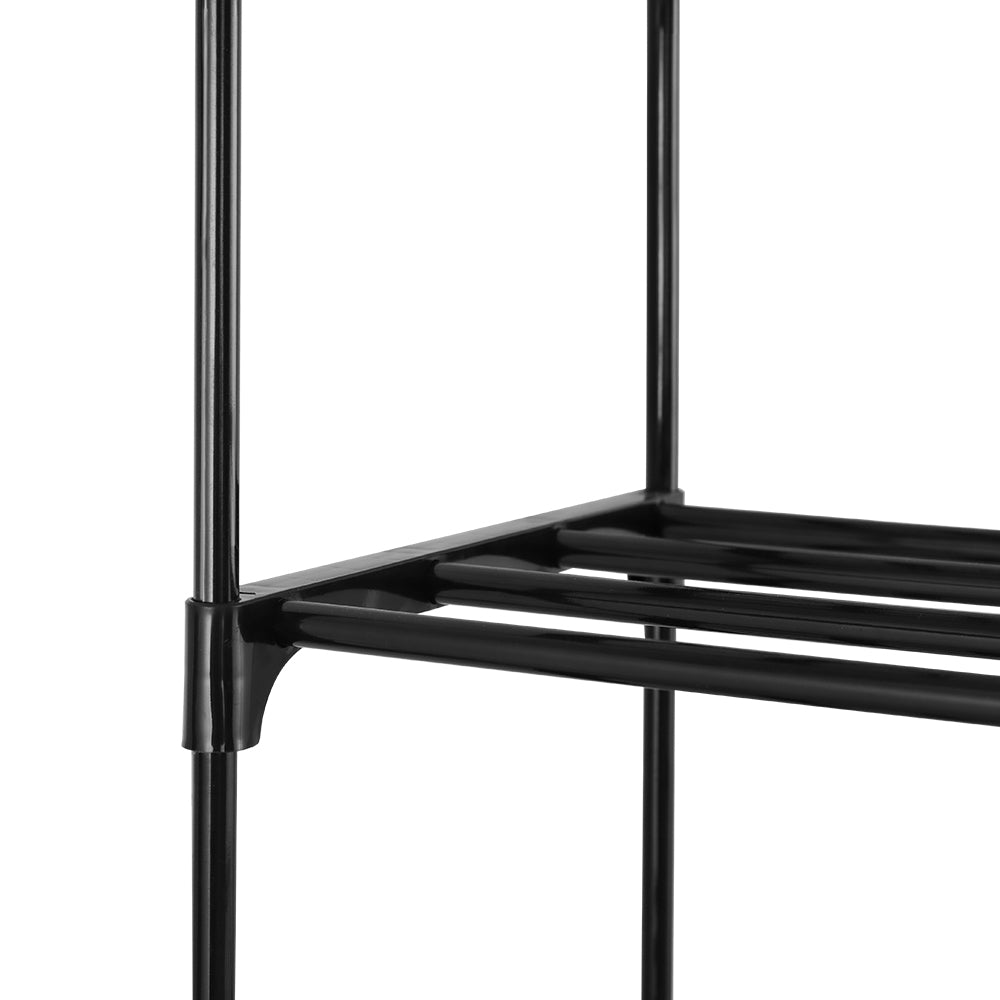 artiss-shoe-rack-diy-stackable-10-tier-black-dunn www.mallsonline.com.au
