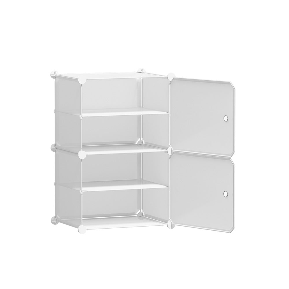 artiss-shoe-cabinet-diy-shoe-box-white-storage-cube-portable-organiser-stand www.mallsonline.com.au