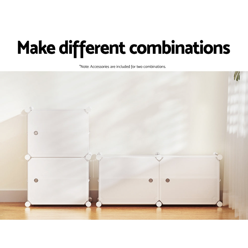 artiss-shoe-cabinet-diy-shoe-box-white-storage-cube-portable-organiser-stand www.mallsonline.com.au