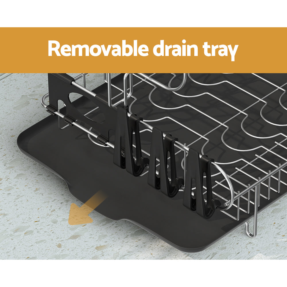 cefito-dish-rack-drying-drainer-cup-holder-cutlery-tray-kitchen-organiser-2-tier www.mallsonline.com.au
