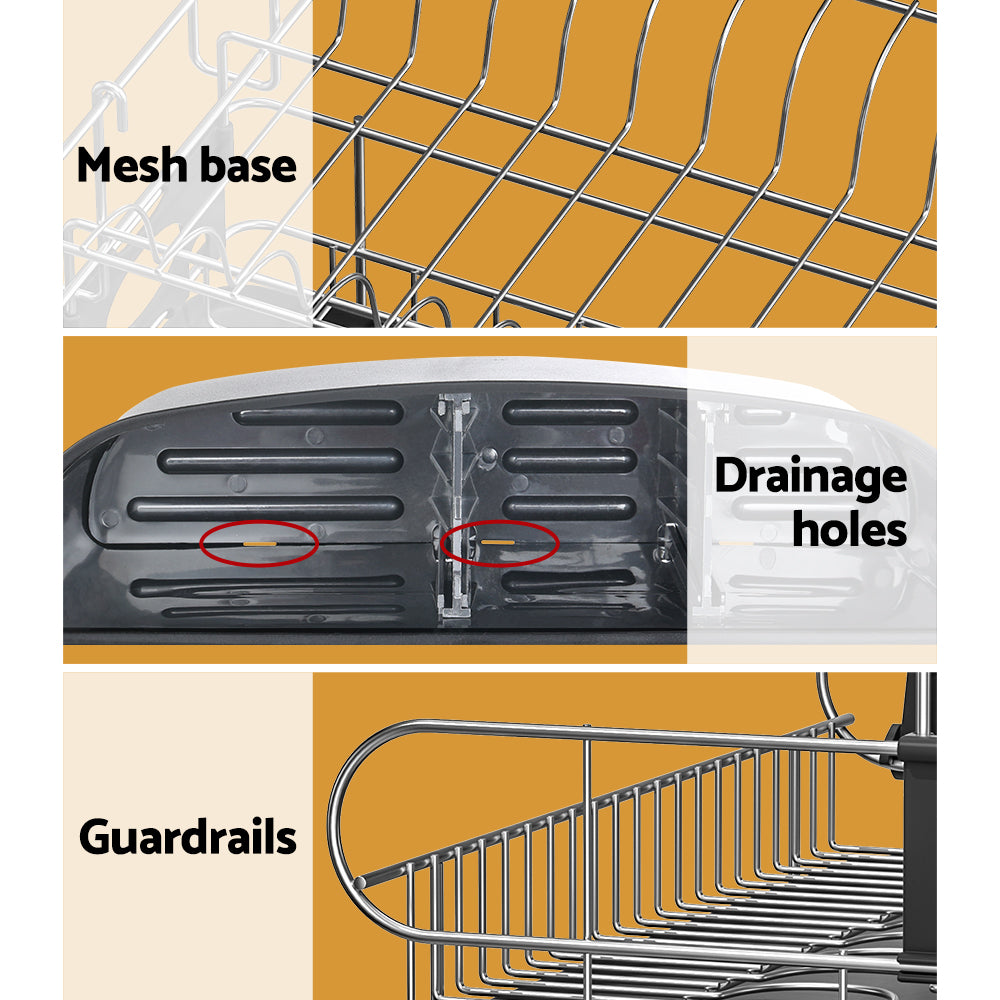 cefito-dish-rack-drying-drainer-cup-holder-cutlery-tray-kitchen-organiser-2-tier www.mallsonline.com.au