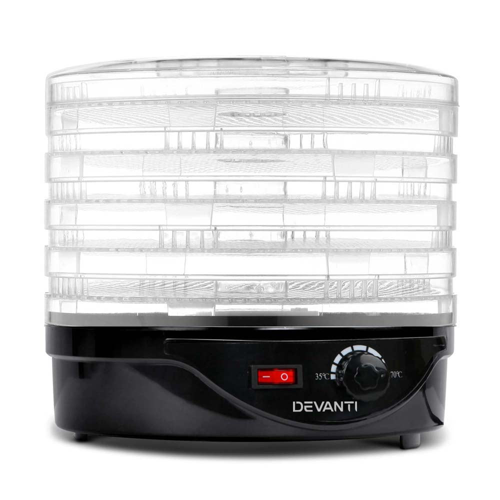 devanti-5-trays-food-dehydrator-fruit-dehydrators-pet-beef-jerky-dryer-black www.mallsonline.com.au