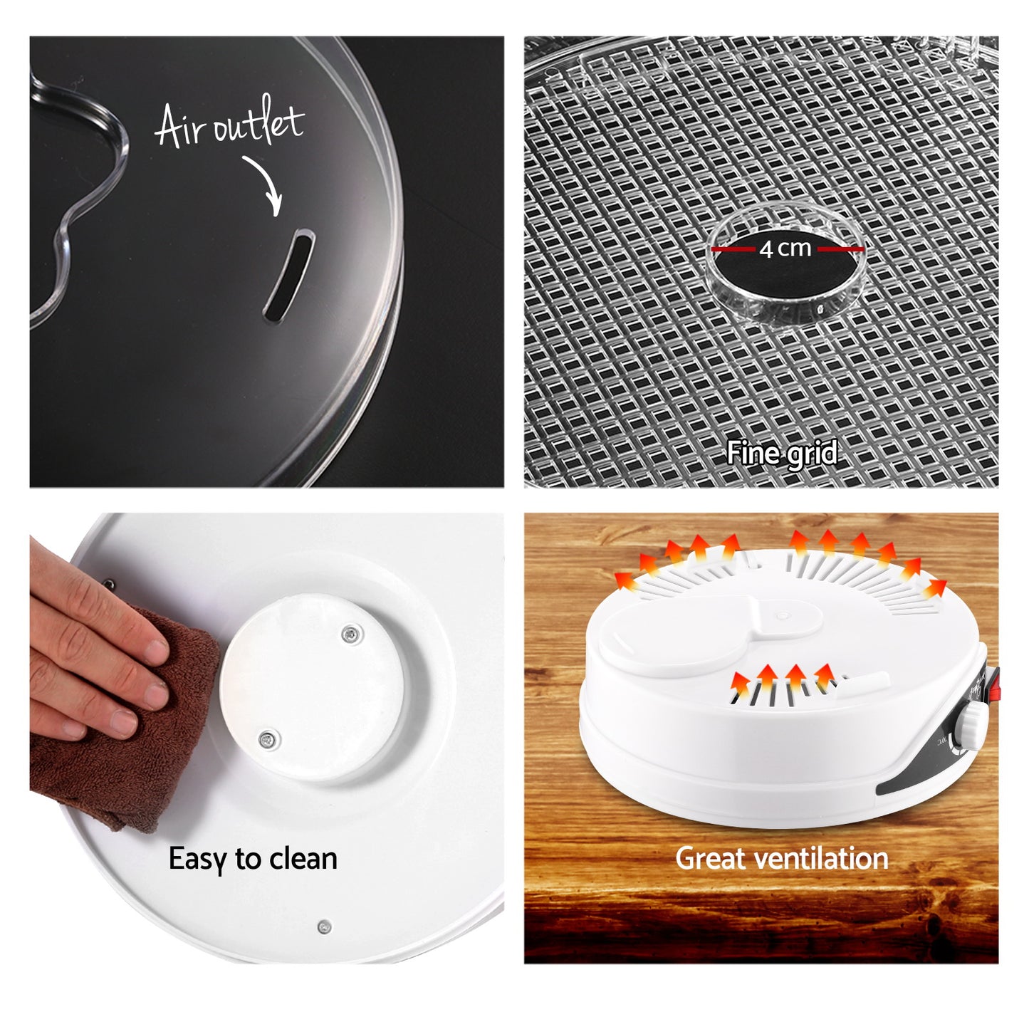 devanti-5-trays-food-dehydrator-fruit-dehydrators-pet-beef-jerky-dryer-white www.mallsonline.com.au