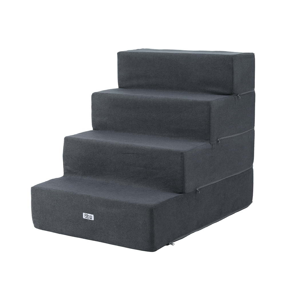 i-pet-dog-ramp-foam-dog-cover-stairs-portable-cat-ladder-for-sofa-bed-4-steps www.mallsonline.com.au