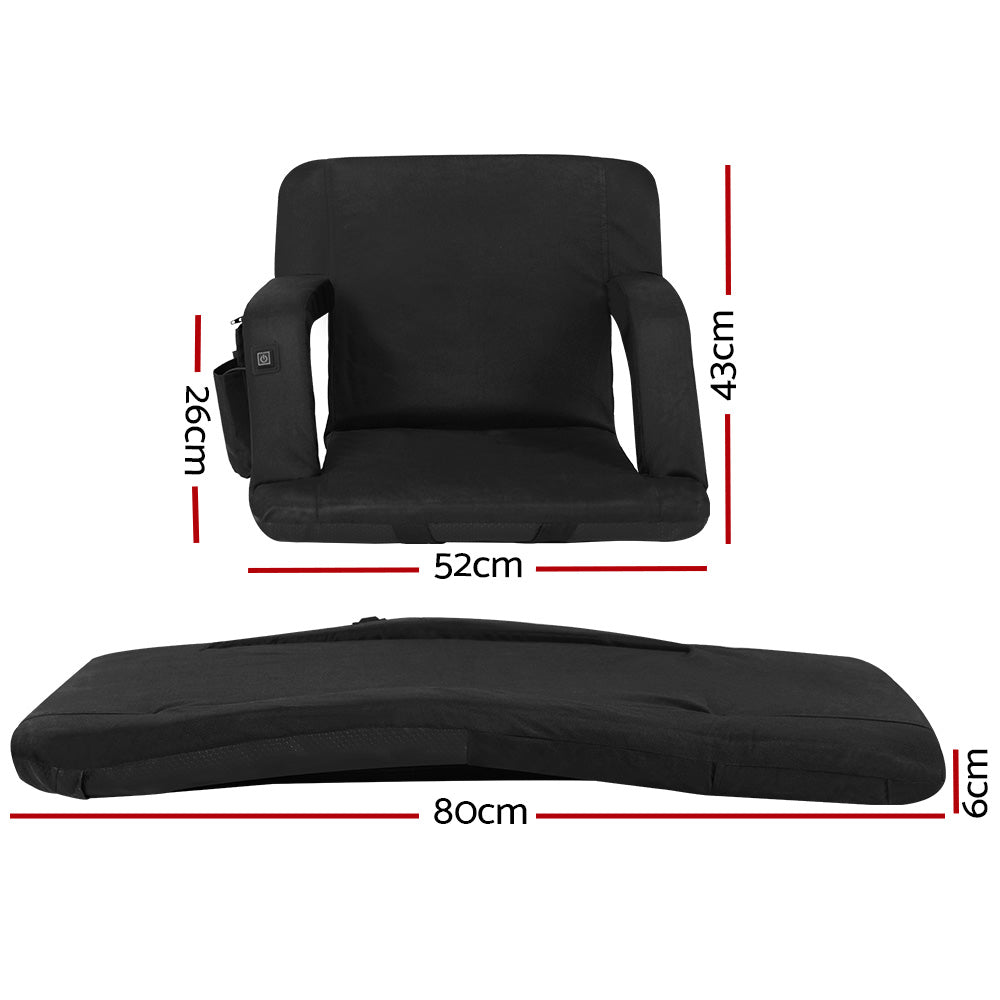 artiss lounge sofa bed with armrest heated floor recliner futon couch folding chair cushion
