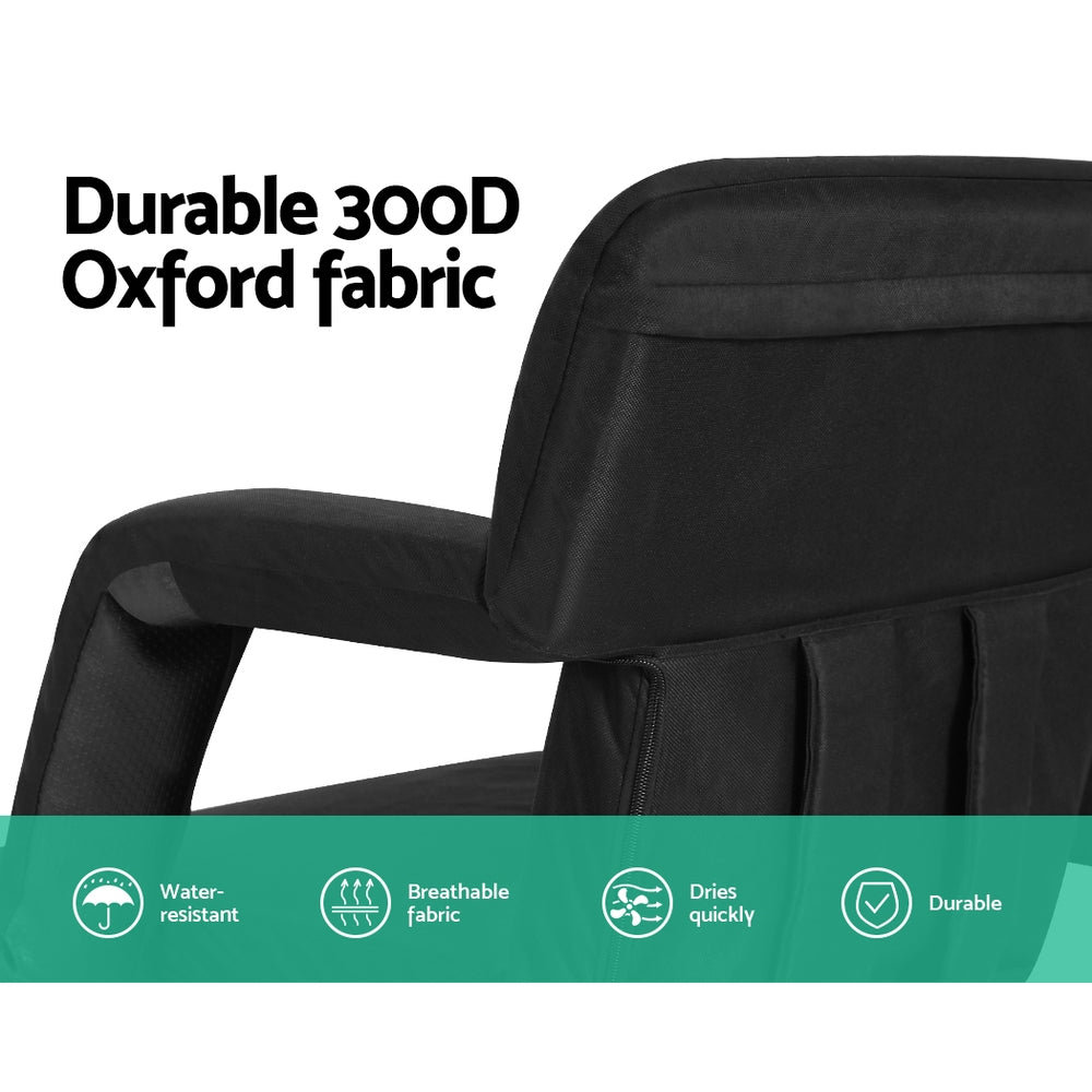 artiss lounge sofa bed with armrest heated floor recliner futon couch folding chair cushion
