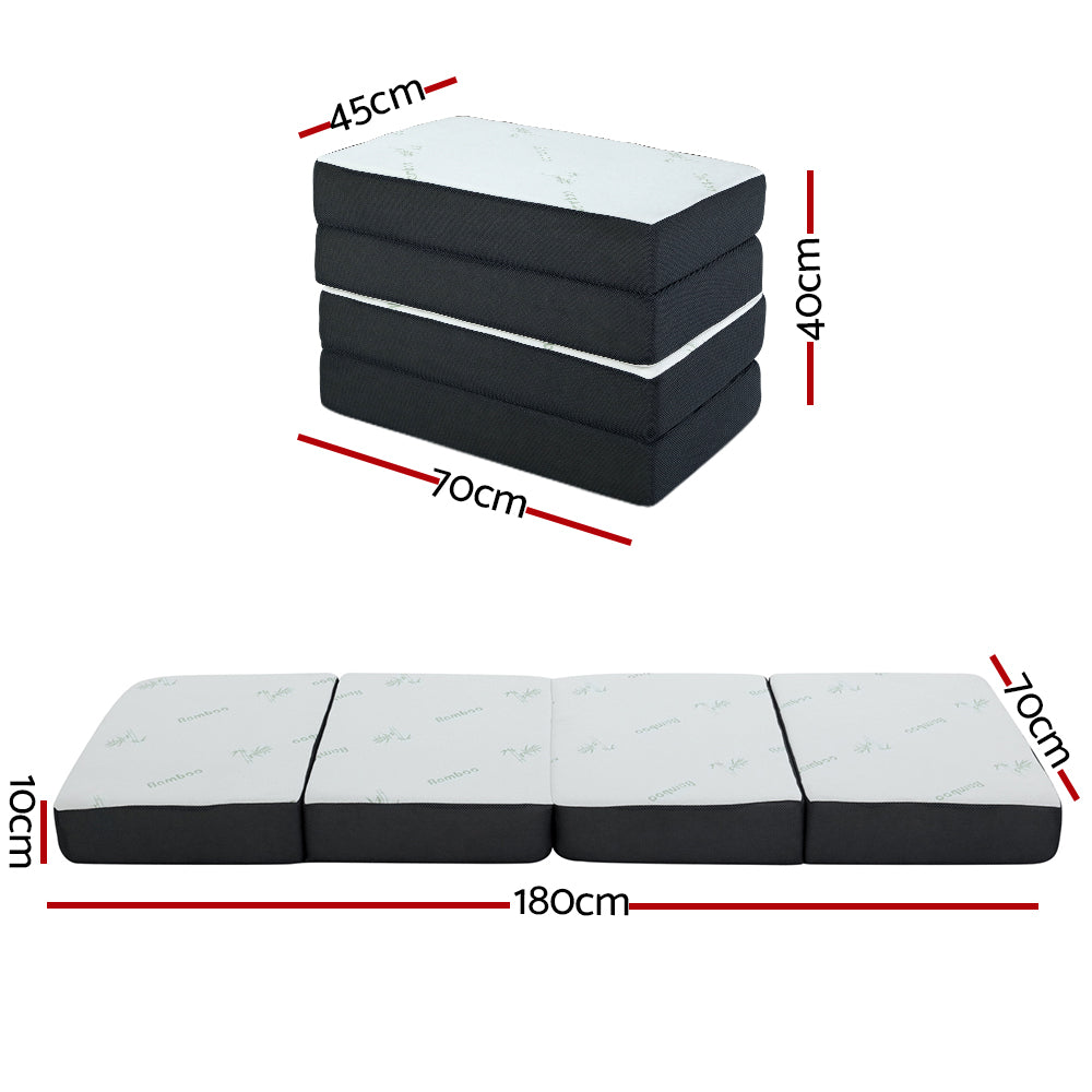 giselle-bedding-portable-mattress-folding-foldable-foam-floor-bed-tri-fold-180cm at www.mallsonline.com.au