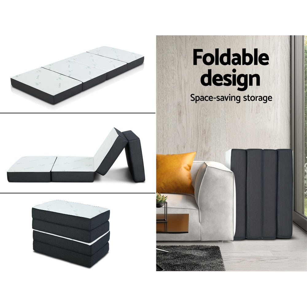 giselle-bedding-portable-mattress-folding-foldable-foam-floor-bed-tri-fold-180cm at www.mallsonline.com.au