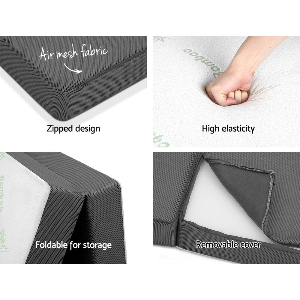 giselle-bedding-folding-foam-portable-mattress-bamboo-fabric at www.mallsonline.com.au