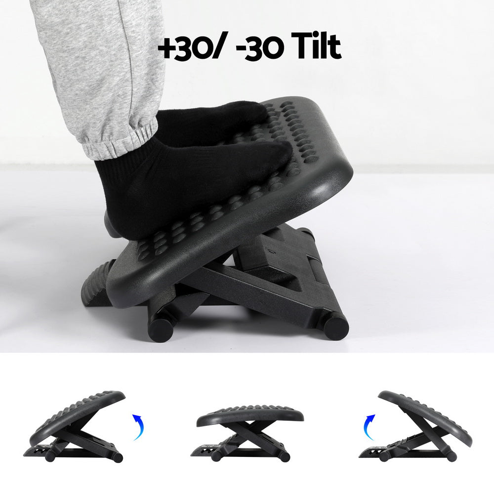 artiss-foot-rest-stool-office-under-desk-angle-adjustable-footrest-massage-black www.mallsonline.com.au
