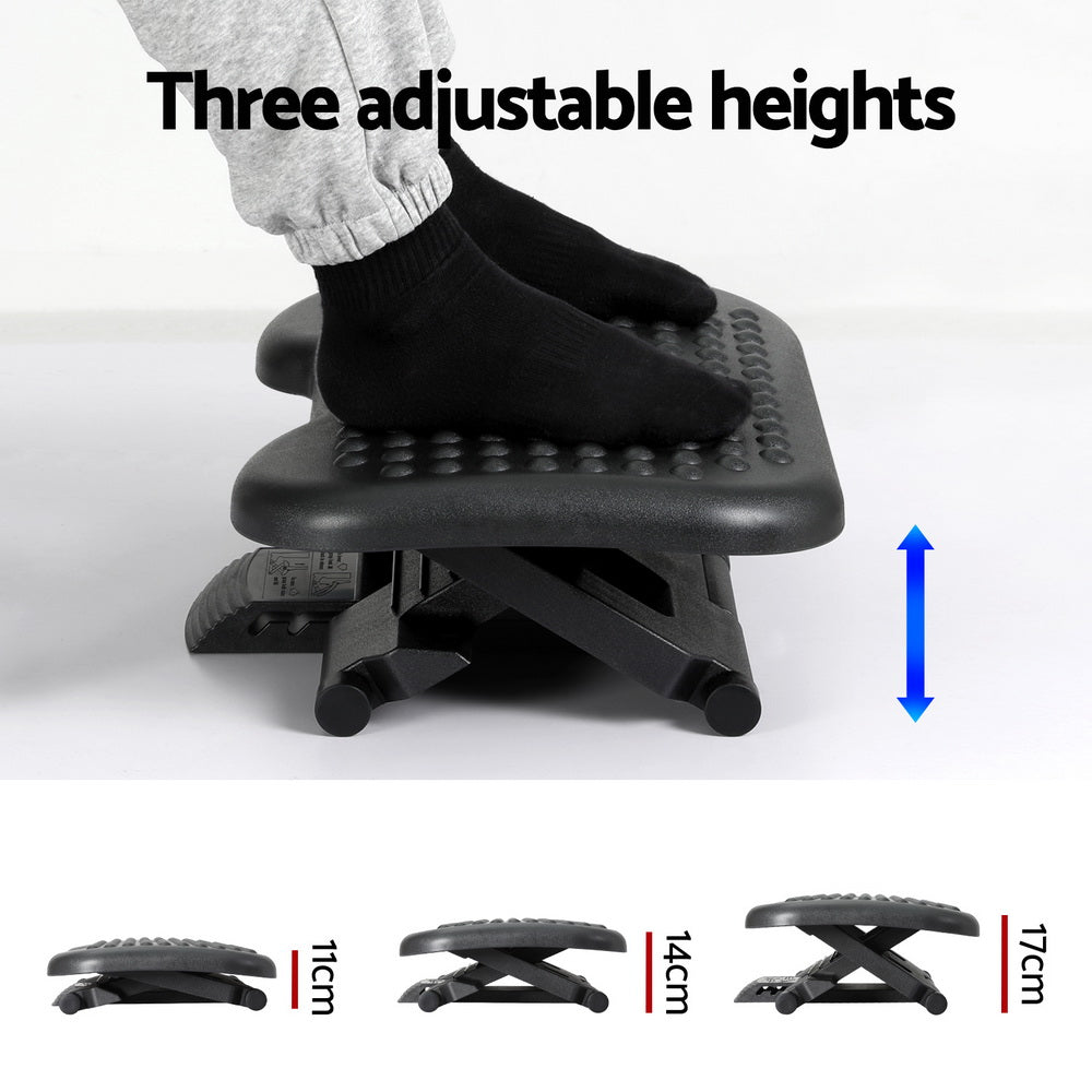 artiss-foot-rest-stool-office-under-desk-angle-adjustable-footrest-massage-black www.mallsonline.com.au