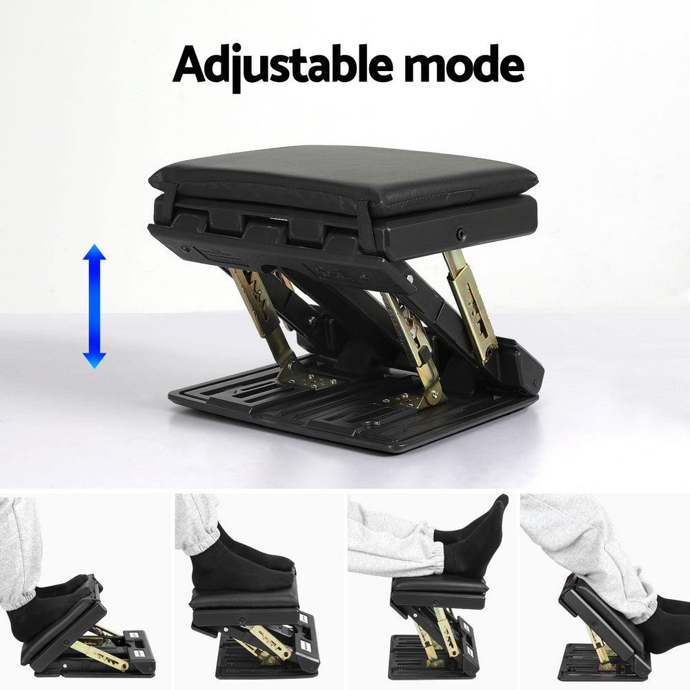 artiss-foot-rest-stool-office-under-desk-fold-footrest-massage-cushion-pad-black www.mallsonline.com.au