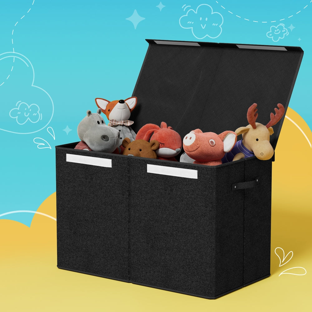 keezi-large-toy-box-chest-storage-with-flip-top-lid-foldable-organizer-bins www.mallsonline.com.au