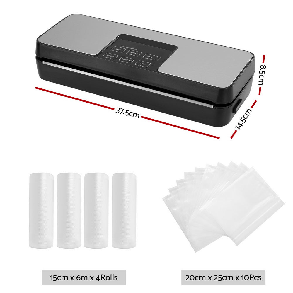 devanti-food-vacuum-sealer-machine-auto-seal-cutter-5-modes-storage-bags-4-rolls at www.mallsonline.com.au