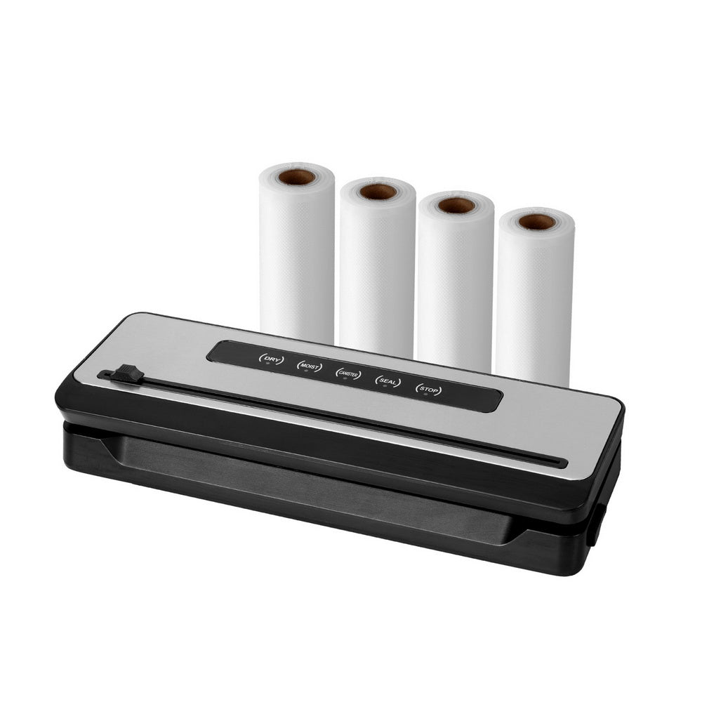 devanti-food-vacuum-sealer-machine-sealing-cutter-5-modes-storage-bags-4-rolls at www.mallsonline.com.au