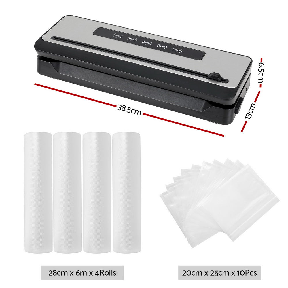 devanti-food-vacuum-sealer-machine-with-4-rolls at www.mallsonline.com.au