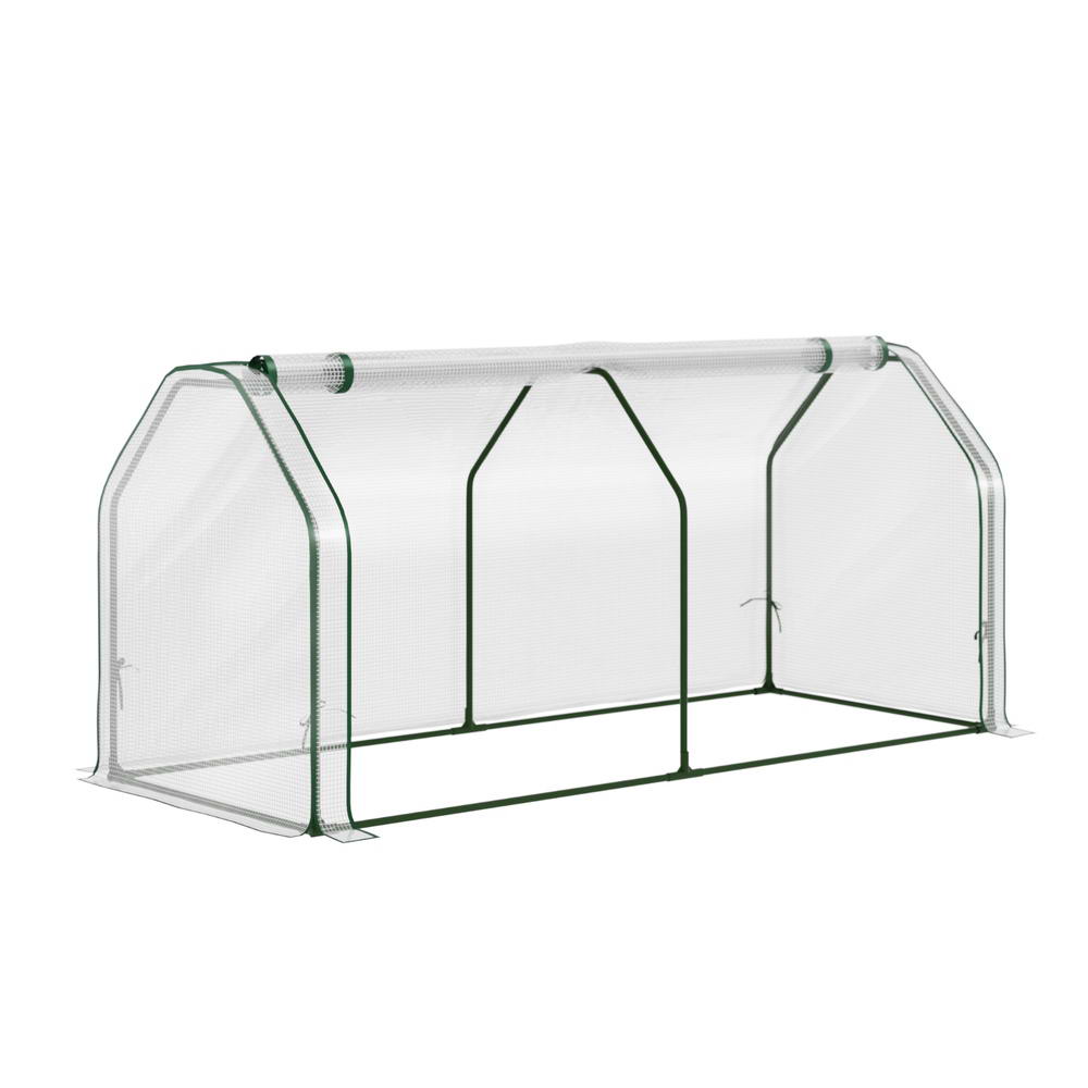 green-fingers-mini-greenhouse-pe-cover-green-house-roll-up-zippered-door-1-2x0-5x0-6m www.mallsonline.com.au