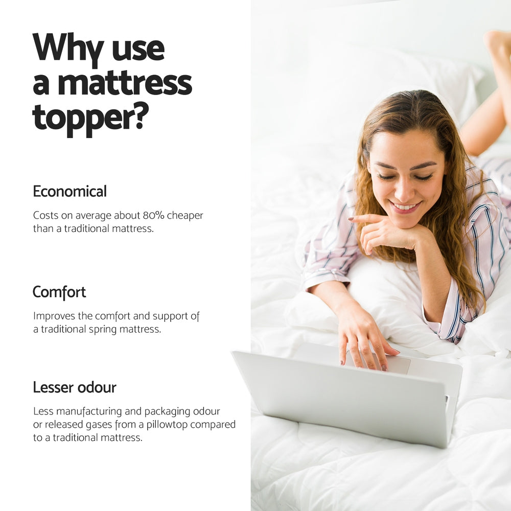 giselle-bedding-memory-foam-mattress-topper-egg-crate-5cm-king-single www.mallsonline.com.au