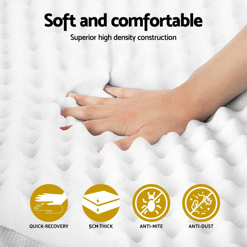 giselle-bedding-memory-foam-mattress-topper-egg-crate-5cm-king-single www.mallsonline.com.au
