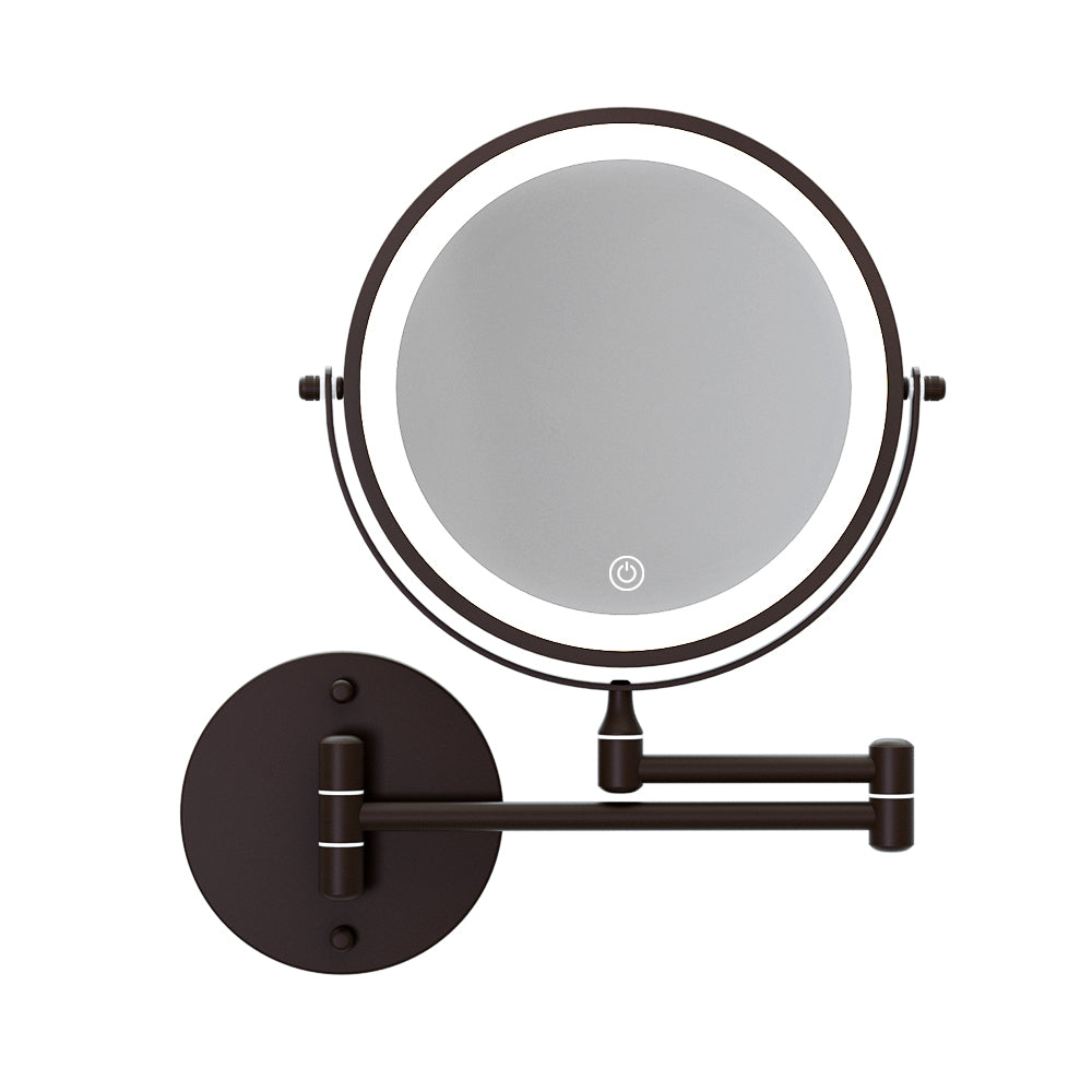 embellir-extendable-makeup-mirror-10x-magnifying-double-sided-bathroom-brown