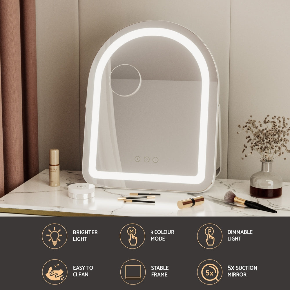 embellir-makeup-mirror-35x45cm-dressing-vanity-led-stripe-light-with-5x-magnification-rotation-white-arch