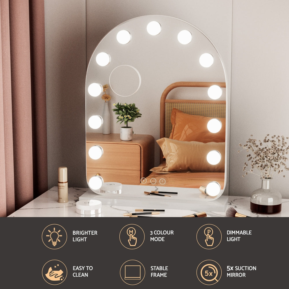 embellir-makeup-mirror-40x50cm-dressing-vanity-led-bulb-light-with-5x-magnification-white-arch