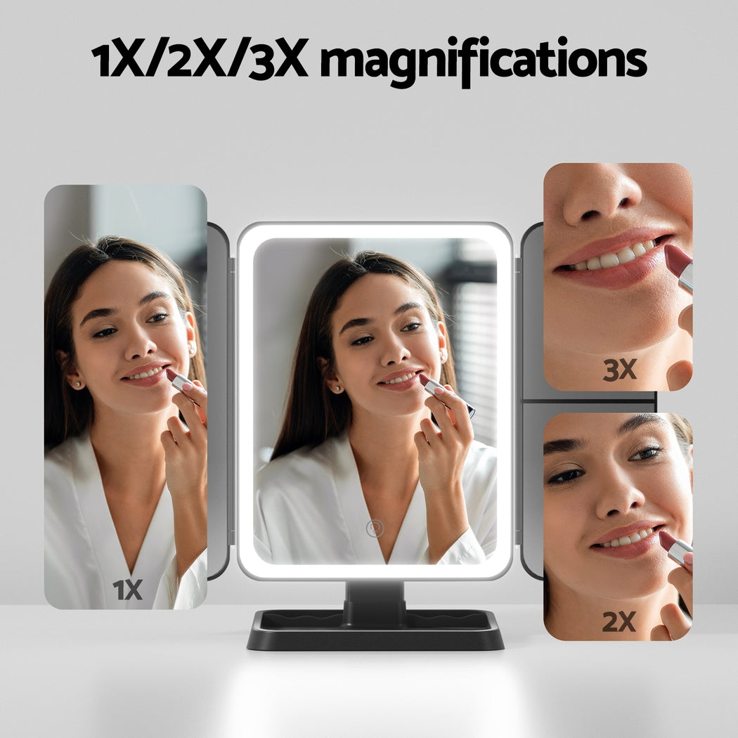 embellir-led-makeup-mirror-tri-fold-lighted-vanity-mirrors-1x2x3x-magnifications www.mallsonline.com.au