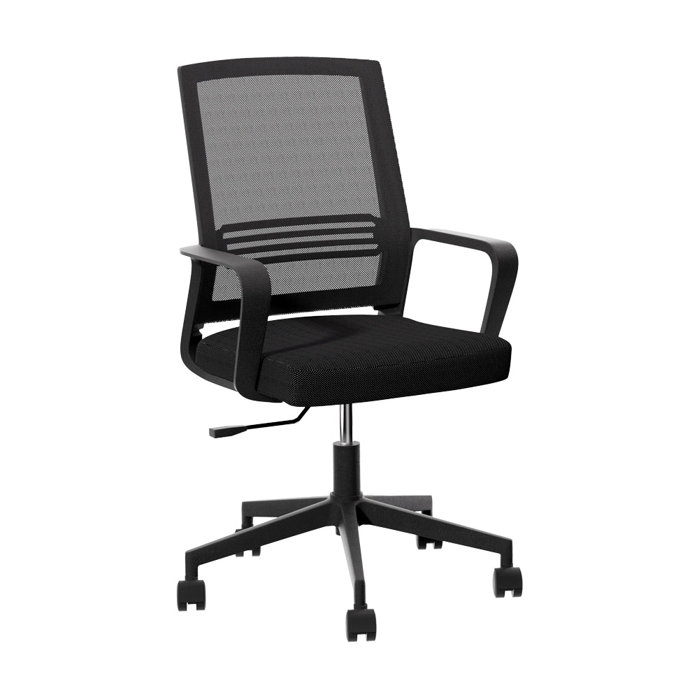 artiss-mesh-office-chair-computer-gaming-desk-chairs-work-study-mid-back-black www.mallsonline.com.au