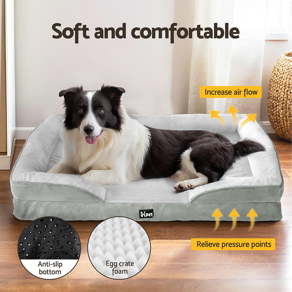 i-pet-pet-bed-dog-calming-soft-cushion-egg-crate-large-sofa-removable-washable at www.mallsonline.com.au