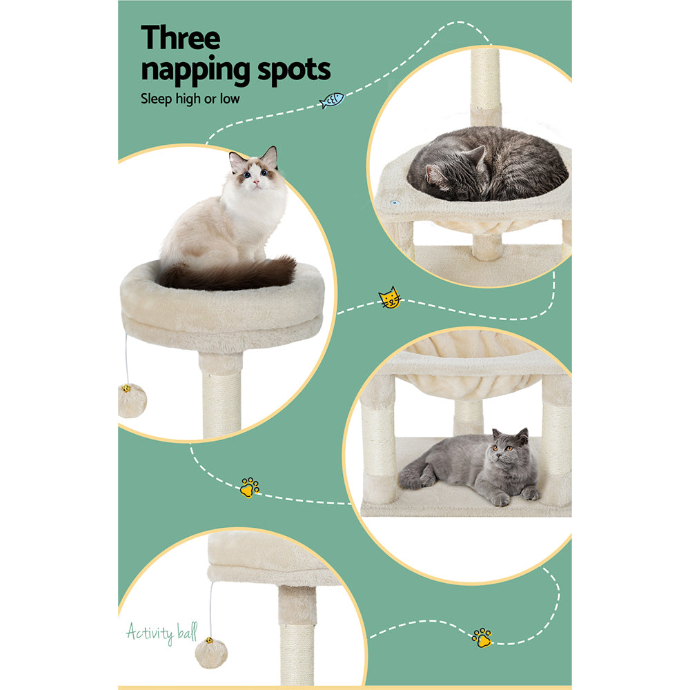i-pet-cat-tree-tower-scratching-post-scratcher-wood-condo-toys-house-bed-69cm www.mallsonline.com.au