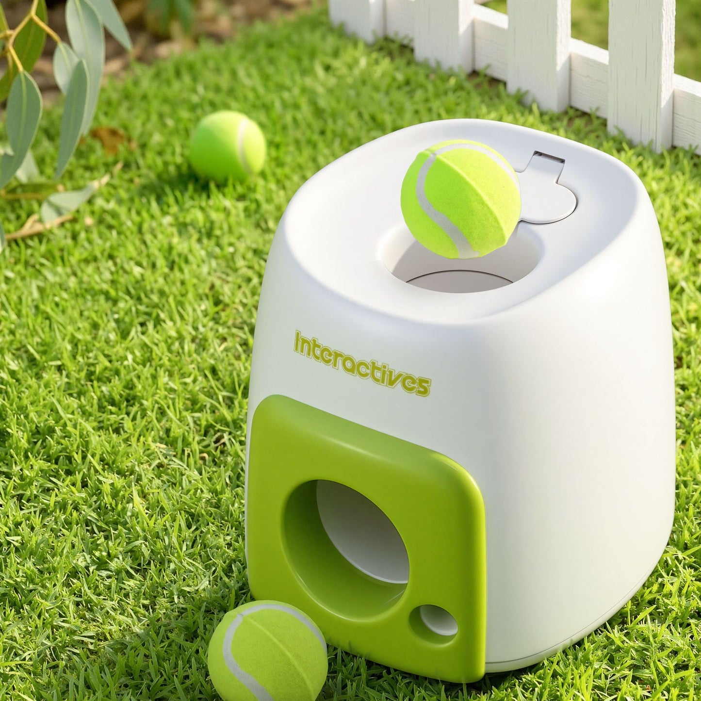 i.Pet 2-in-1 Interactive Dog Treat Dispenser Toy with 2 Balls Green