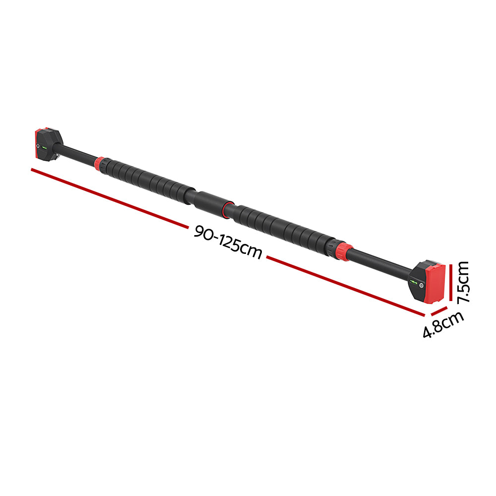 everfit-adjustable-doorway-pull-up-bar-90cm-125cm-chin-up-bar-level-meter-300kg www.mallsonline.com.au