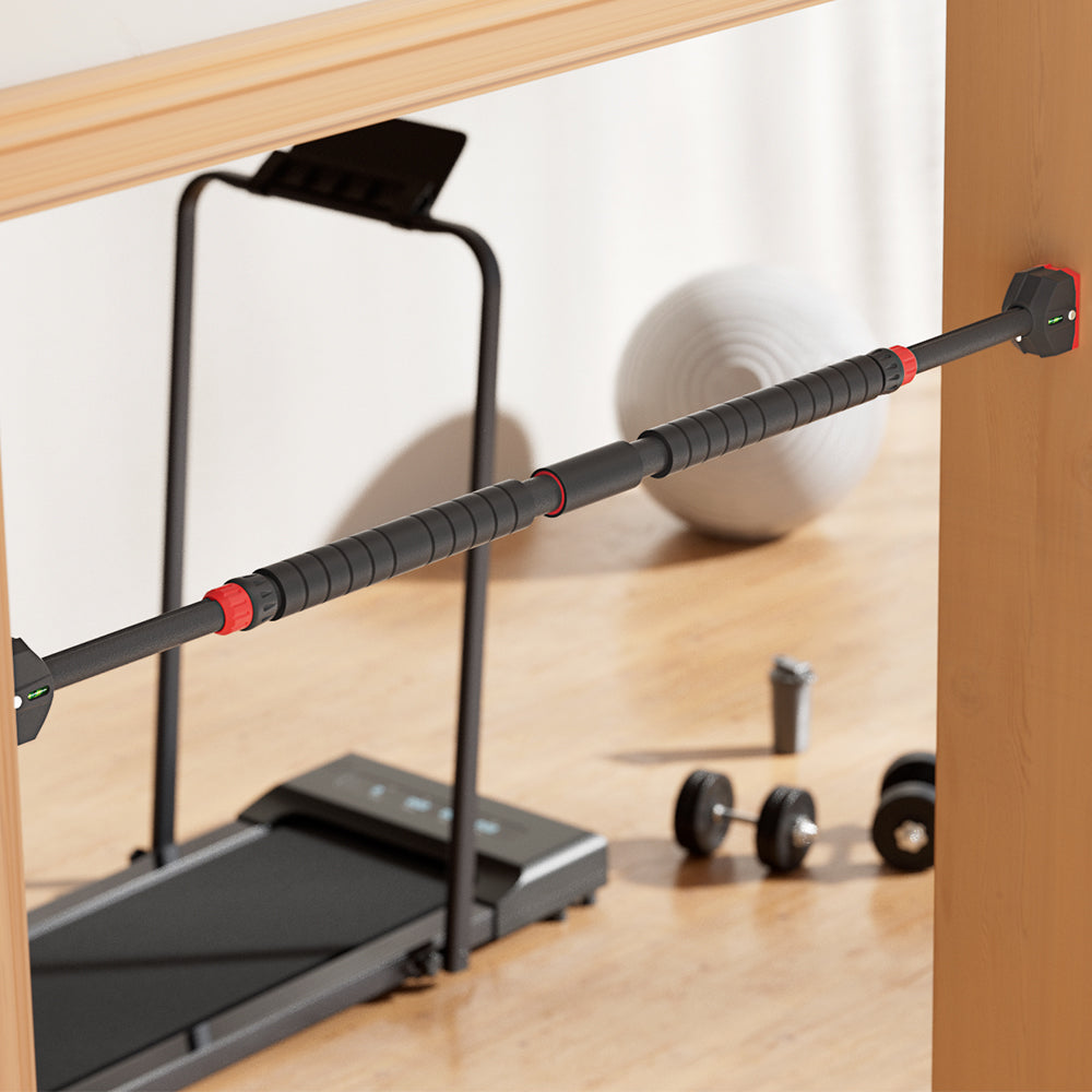 everfit-adjustable-doorway-pull-up-bar-90cm-125cm-chin-up-bar-level-meter-300kg www.mallsonline.com.au