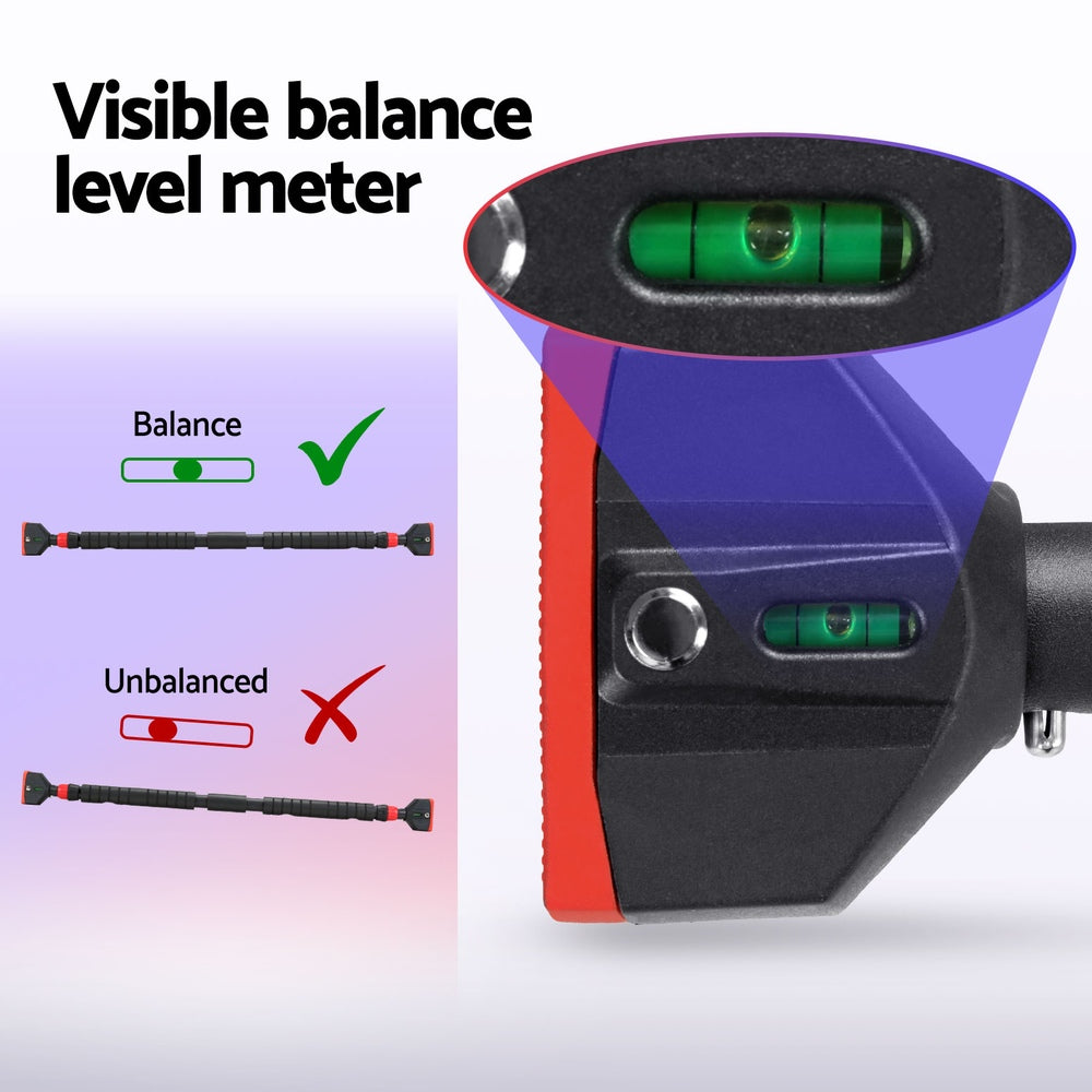 everfit-adjustable-doorway-pull-up-bar-90cm-125cm-chin-up-bar-level-meter-300kg www.mallsonline.com.au