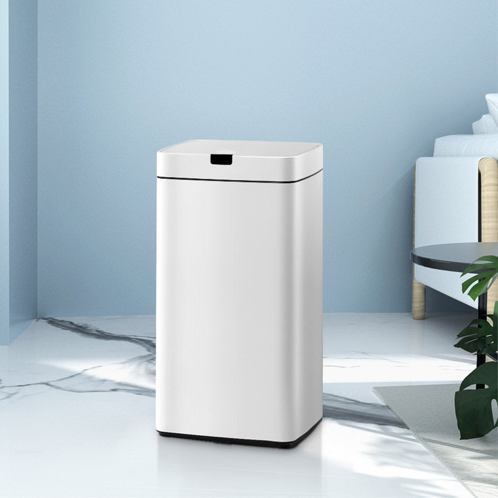 devanti-45l-sensor-bin-white at www.mallsonline.com.au