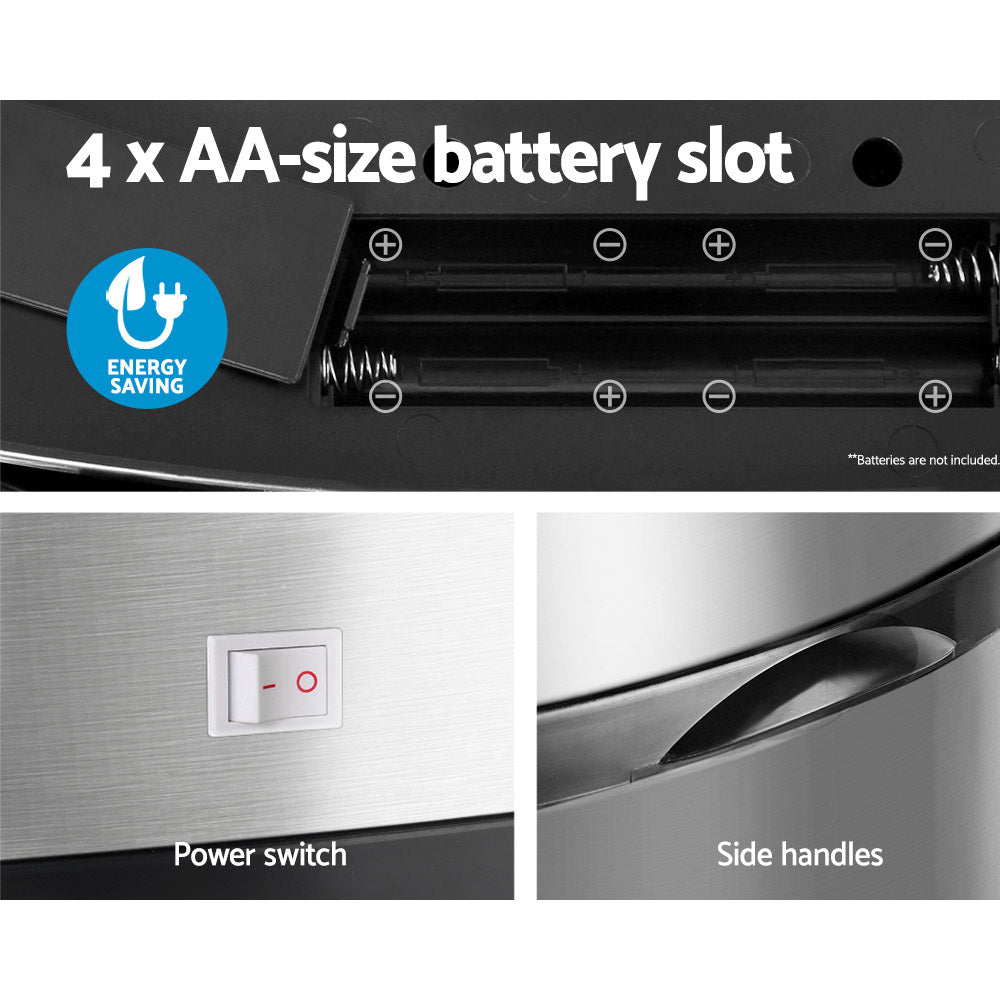 50l-stainless-steel-motion-sensor-rubbish-bin www.mallsonline.com.au