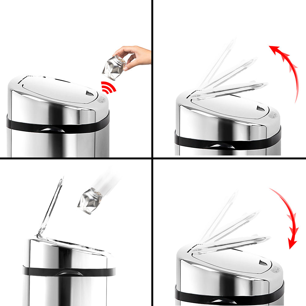 50l-stainless-steel-motion-sensor-rubbish-bin www.mallsonline.com.au