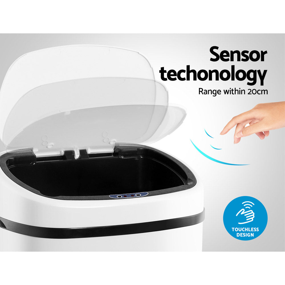 devanti-58l-sensor-bin-white at www.mallsonline.com.au
